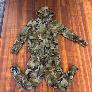 Polo Ralph Lauren men’s jogging suit set camo size medium Full Zip 🔥